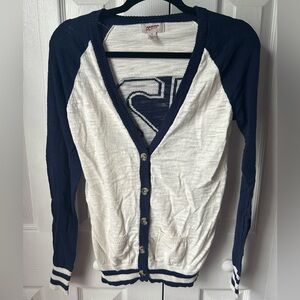 Arizona Jeans blue and white cardigan - size M medium